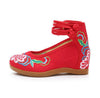 Chinese Ethnic Embroidery Inner high Heel Elevator Dress Shoes Two lace-up