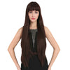 55cm Long one-Piece Straight Wig cap with lace-up Black