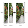 Neuf 3d Diy PVC Imperméable Porte Mur Autocollant Décoration Fleur Ville Qd048