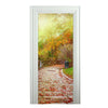 Neuf 3d Diy PVC Imperméable Porte Autocollant Mural Pierres Rue Qd055