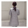 Hiver Fin Clair Fin Doudoune Femme Milieu Long Gris