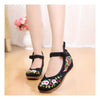 Sunflower National Style Woman Shoes Increased within Emboridered Shoes Old Beij