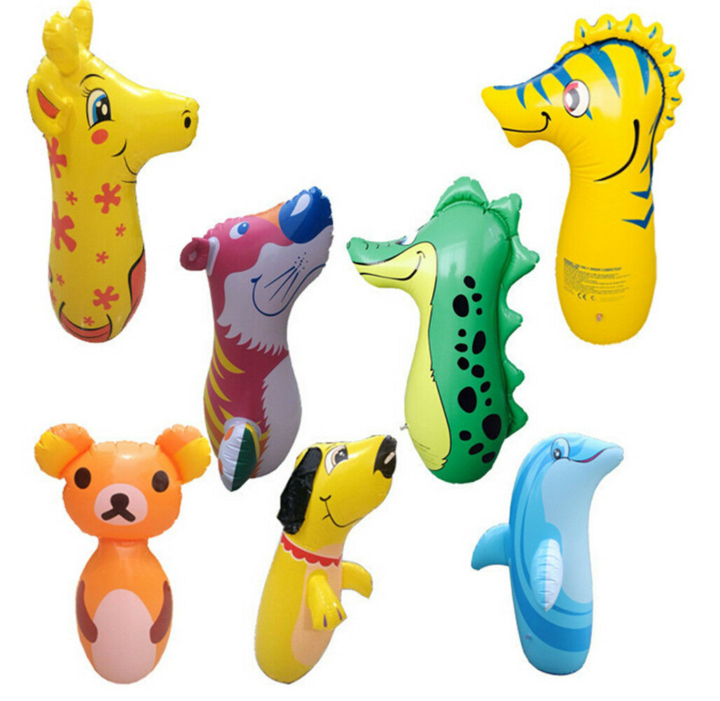 90cm Kids Inflatable Boxer 3D Boxing Punch Bop Bag Kids Chrismas Gift Roly-poly