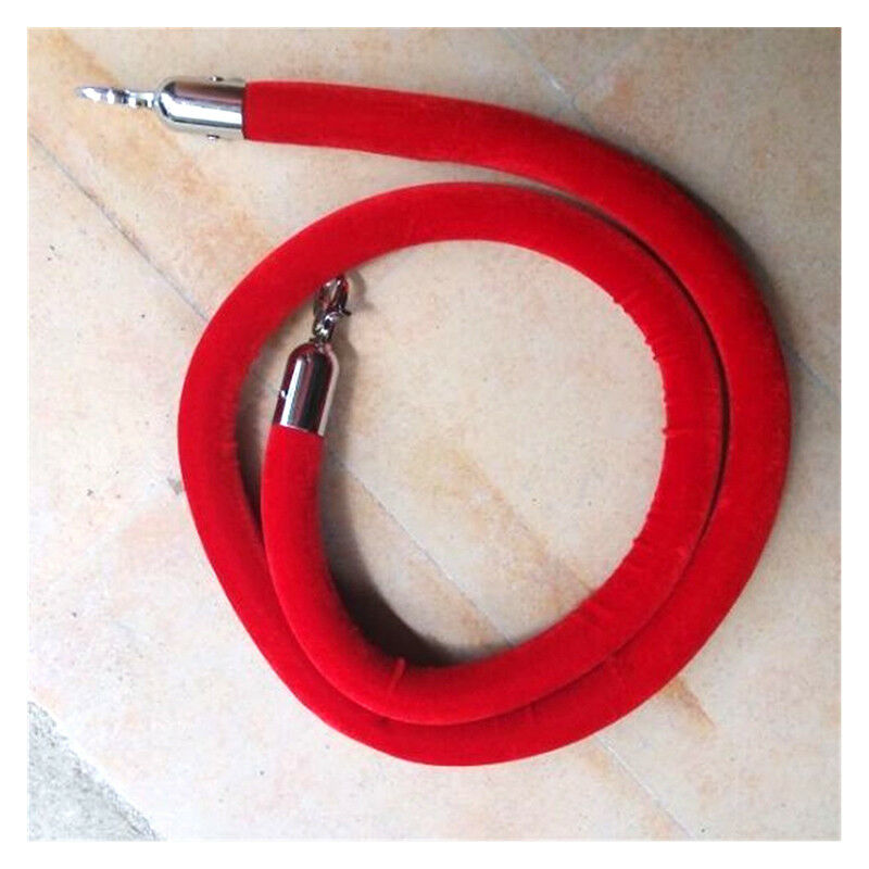 Red Velvet Soft Rope For Crowd Control Stand Barriers Queue Barriers 60