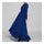 Big Peplum Floor-length Pleat Court Dress   blue  S