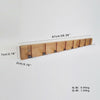 Puerta Pared Soporte Roble Madera Maciza Cinc Níquel 8 Ganchos Colgador