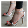 Thin High Heel Shoes Sandals Metal Color Simple All-match Stiletto Summer Party