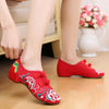 Old Beijing Cloth Shoes Summer National Style Embroidered Shoes red