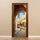 New 3D DIY PVC Waterproof  Door Wall Sticker Narrow Street qd060
