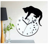 Cat climbing on the Clock Wall Clock Fashionable Creative Small Cat Wall Clock