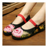 Old Beijing Embroidered Cloth Shoes Flat Ballet   black