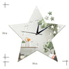 Living Room Silent Wall Clock Five-pointed Star Sticking