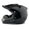 Moto Motocicleta Escúter Casco de Seguridad Brillante Negro