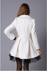 Romantische Warm Winter Jacke mit Netzgewebe Kanten Outwearlinie Vintage