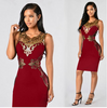 Sexy Bodycon Sundress  Floral Embroidered Boutique Party Dress Event Cocktail