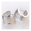 Fresh Earrings 18K Gold Platinum Galvanized   white