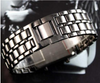 Futuristic Cool Design Blue LED Lava Watch Metallic Black or Sliver Bracelet Ban