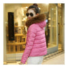 Sount Korean Style Short Down Coat Panda Design Coat   pink