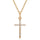 Cross Pendant Zircon Diamanted Necklace   golden