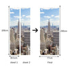 Porte Autocollant Neuf 3d Diy PVC Imperméable Décoration Murale New York Qd025