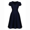 Business Wear Ol V Ausschnitt Groß Schößchen Kleid Dunkelblau