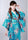 Vintage Luxurious Japanese Kimono Cosplay Costume Yukata Gown sakura green