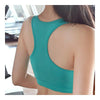 Breathable Dry Fast Woman Shockproof Running Vest Wireless Yoga Bra   blue