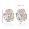Fresco Pendientes 18Ct Oro Platino Galvanizada Amarillo