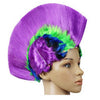 Lustroso Cresta de Gallo Pelo Punk Pelo Tapa Bright Peluca Lustroso Rainbow Lila