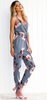 Blue Blossom Charm Floral Cotton Boutique Jumpsuit Playsuit Rompers Overalls