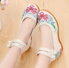 Chinese Ethnic Embroidery Inner high Heel Elevator Dress Shoes Two lace-up