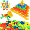 128pc Child Kid Plastic Multicolor Snowflake Building Blocks Educational Toy