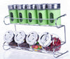 Metall & Glas Gewürze Schüttler Glasbehälter 9 Kanister 2 Ebenen Gitterrost
