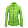 Mujer Cuello Alto Fino Claro Plumón Slim Green