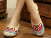 Chinese Embroidered Shoes Women Cotton sandals drag Beige