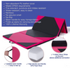 4'x10'x2" Gymnastics Mat Folding Panel Thick Gym Fitness Exercise Pink/Black New