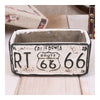 Vintage Route 66 Cendrier Voiture Plaque Succulent Théière Fleur Pot Polyvalent