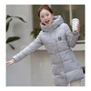 Super Long Down Coat Woman Thick Fashionable Thick   grey