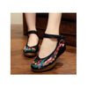 Bunt Phönix Bestickt Schuhe Schuhe mit Hohem Absatz Damen Stoff Schuhe Schwarz