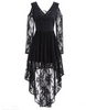 Medieval Renaissance Gothic Lace  Asymmetrical High Low Cosplay Retro Gown Dress