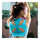 Breathable Letters Bra Shockproof Wireless Fitness Yoga Sports   light blue