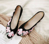 Chinese  Vintage Ethnic Embroidery Ballet Flat Marry Janes Dancing Shoes  Canna