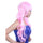 60cm Long Curly Front Lace Cosplay Party one piece Hair cap Wig  Pink