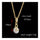 Water-drop Pendant 18K Gold Platinum Galvanized Austrian Zircon   white