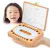 Baby Tooth Box Organiser Children Milk Teeth Preservation Wooden Box