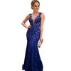 Sexy Lace Chiffon Backless Evening Formal Party Cocktail Long Dress Prom  RED