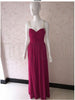 Robe Longue de Bal Habillé Soirée Sexy Mousseline Dentelle Dos-Nu Couleur Rouge