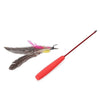 Perla Plumas Pájaro Grande Juguete Tease Stick 2 Piezas