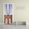 Porte Autocollant Neuf 3d Diy PVC Imperméable Décoration Murale Pont de Brooklyn