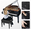 Solid Wood Heavy Piano Stool Height Adjustable Ebony